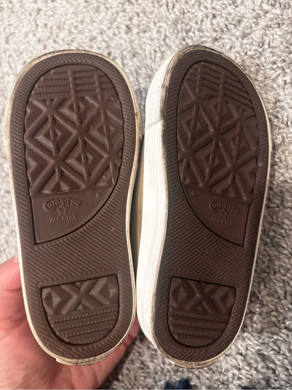 Converse Kids' Tan Faux-Fur Velcro Sneakers